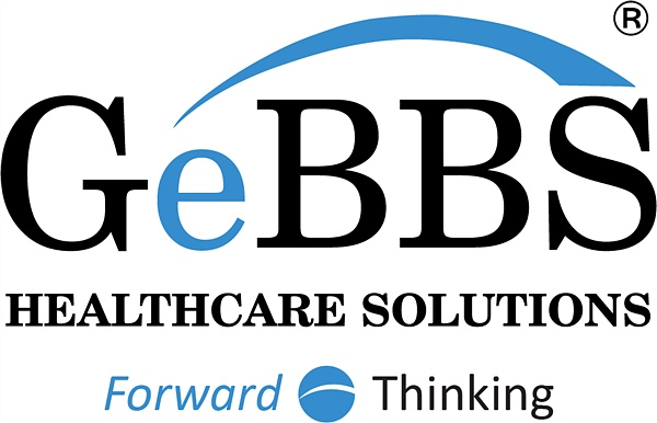 GeBBS Healthcare Solutions logo with the slogan